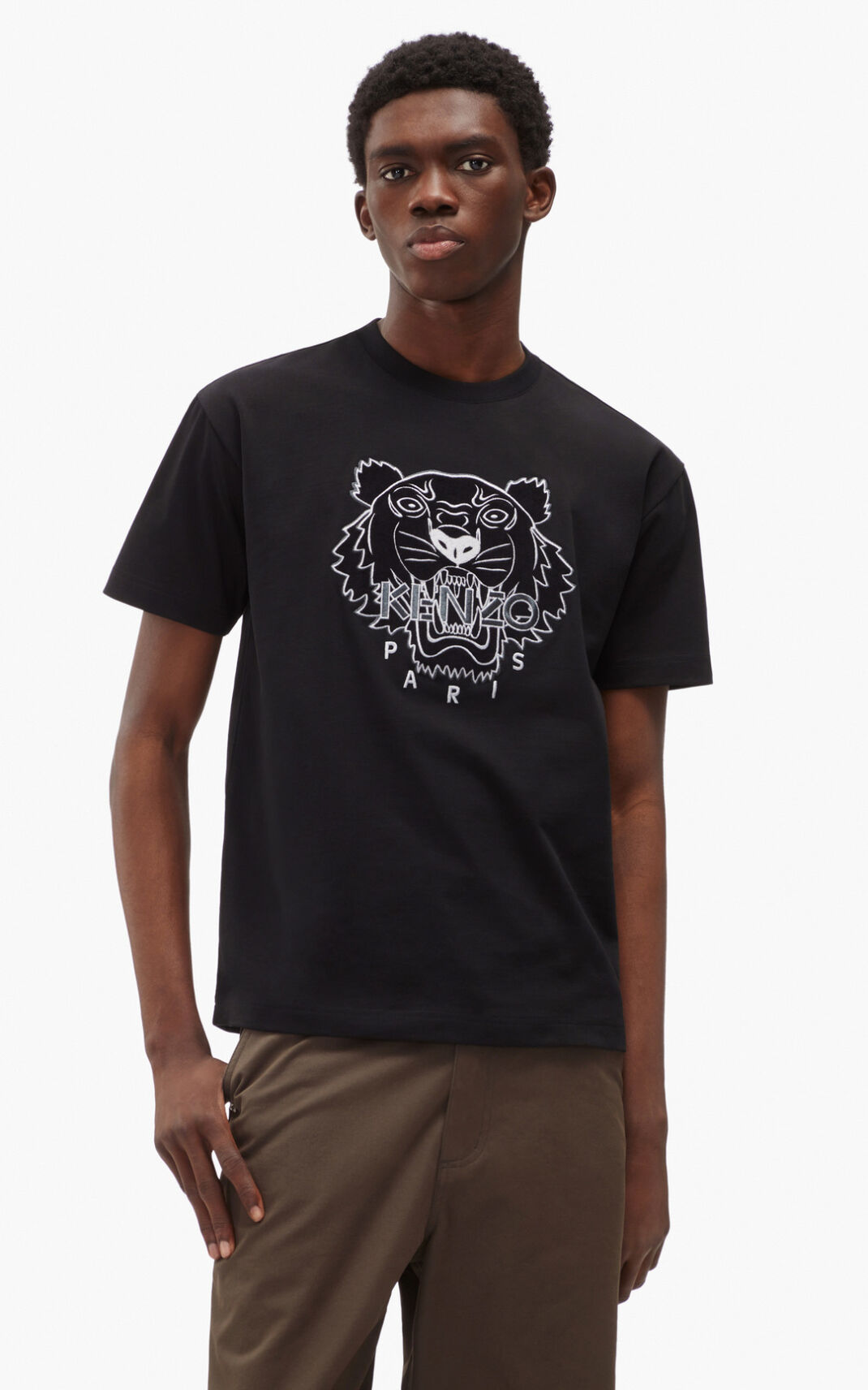 Kenzo The Χειμώνας Capsule Tiger μπλουζακια ανδρικα μαυρα | GR064932